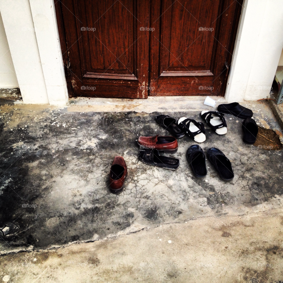shoes mosque slippers barefoot by Fotosyntheses