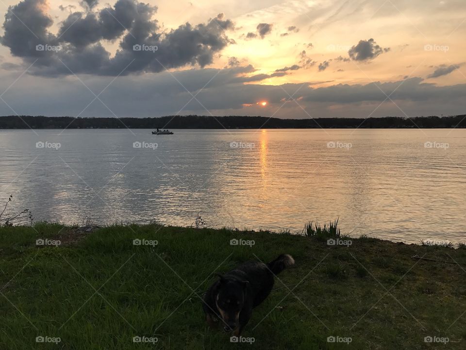 Lake, Water, Landscape, Reflection, Sunset