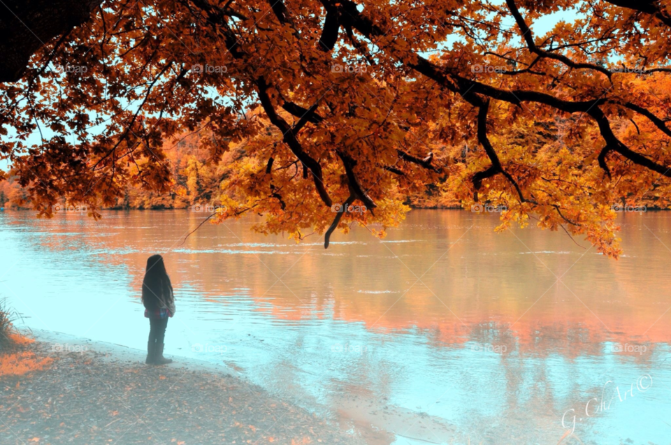 landscape sky girl nature by gaguling