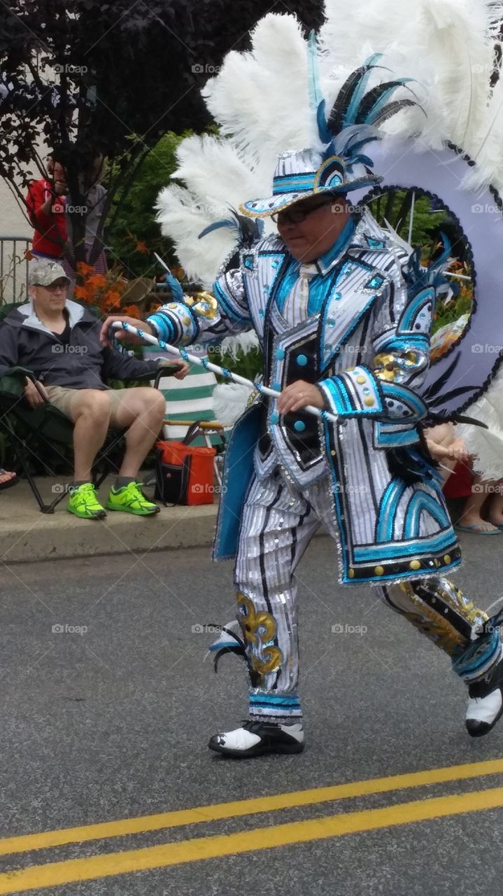 the strut. mummers at the skippack, pa 4th of July parade