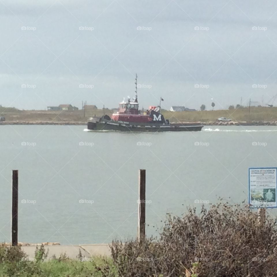 Tugboat on the channel