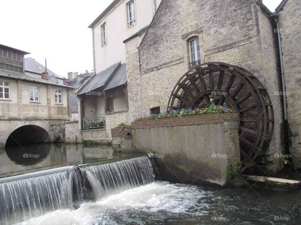 Bayeux Waterwheel. Bayeux, France 