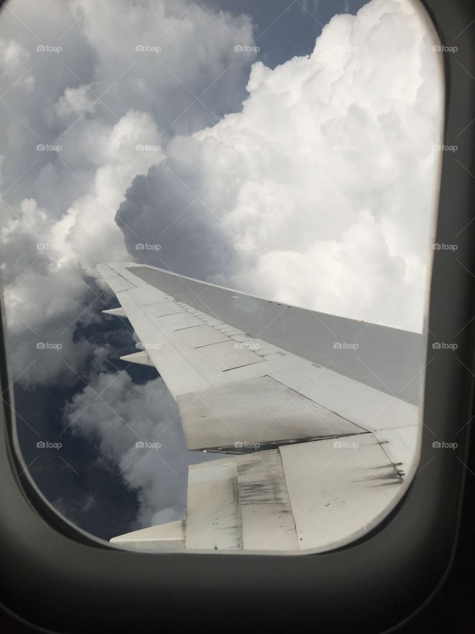 Flying outside a storm