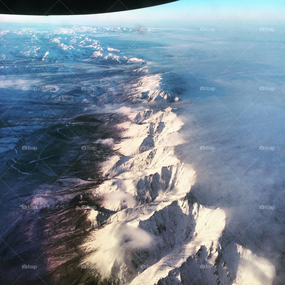 While flying to Anchorage...