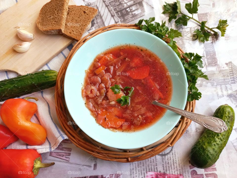vegetable soup with cabbage