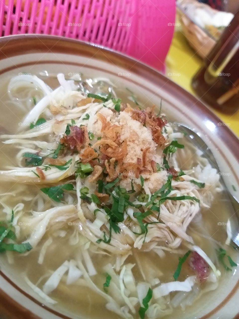 soto, it's cheap you can get it just Rp 7.000,00-