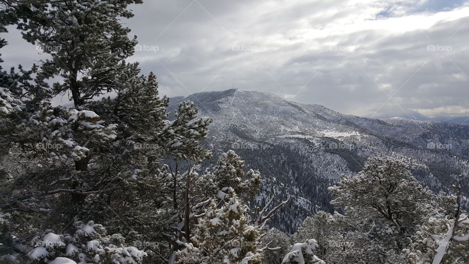 Colorado winter mountains