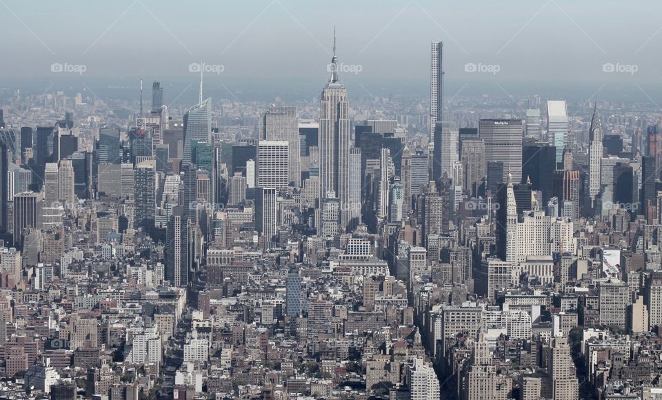 High angle view of manhattan