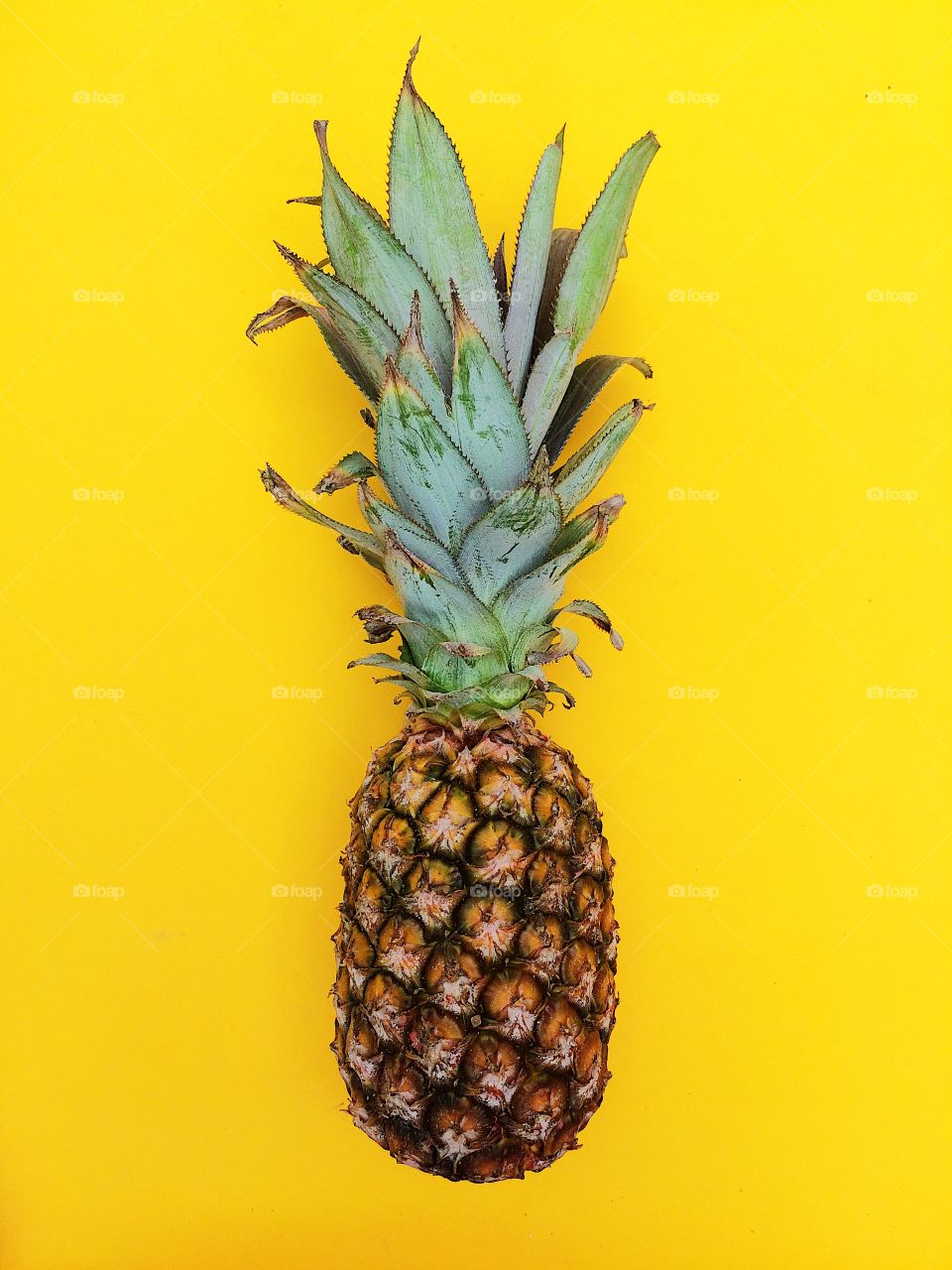 Pineapple yellow background 