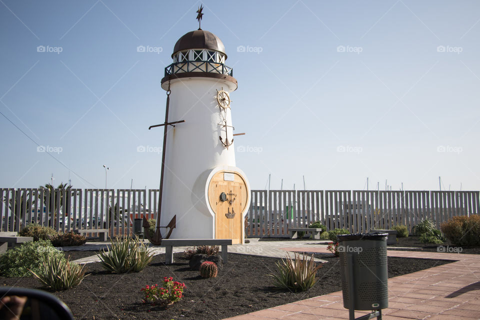 Lighthouse near sea