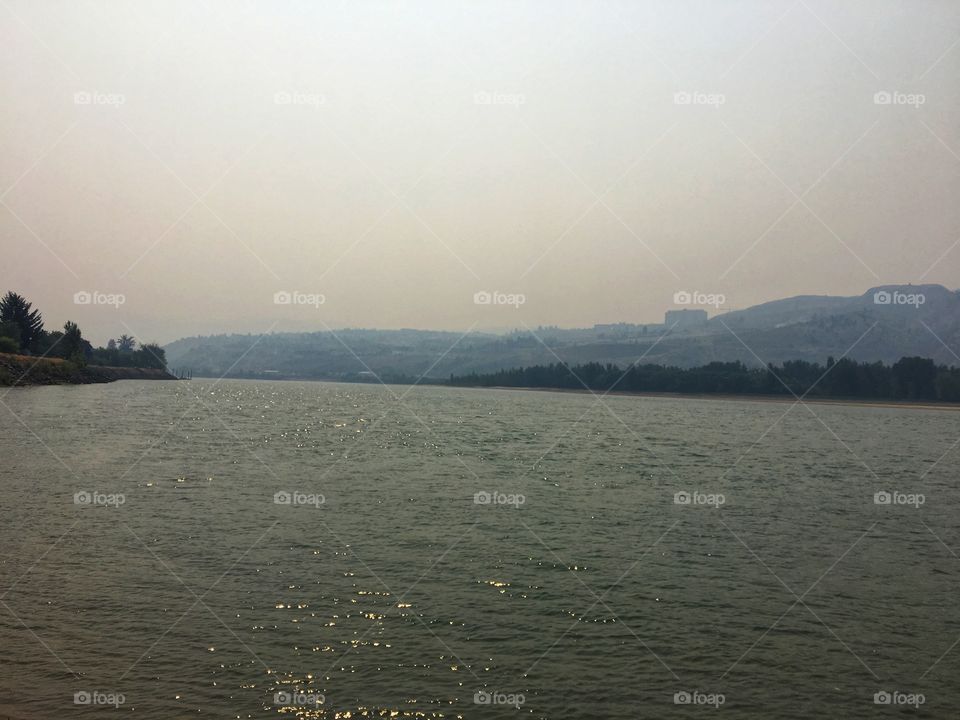 Foggy Kamloops evening 