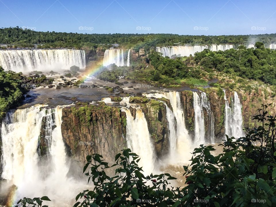 Rainbown and waterfall