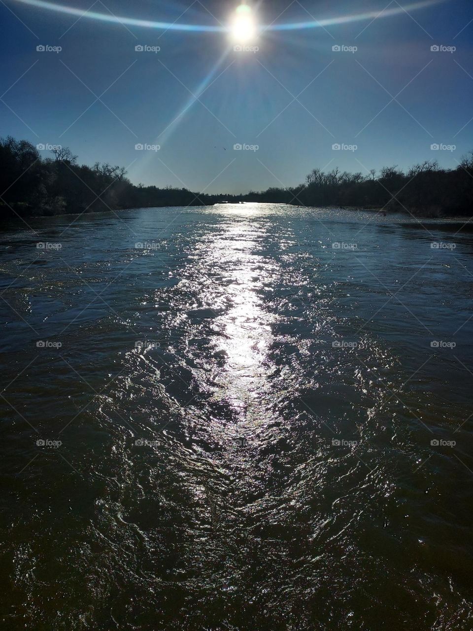Bridgeview of the nimbus river flow in Fair Oaks California