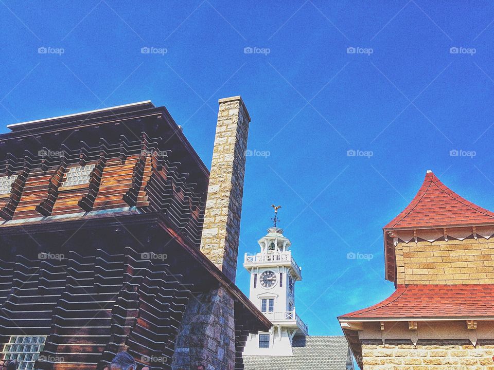 Boothe Memorial Park, Stratford CT (technocratic cathedral, barn with steeple & blacksmiths building)