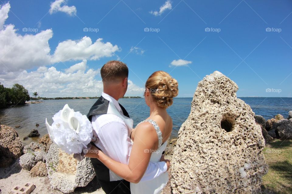 Overlooking the water