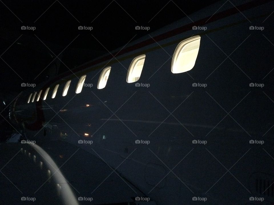 Foap Com Aeroplane Interior Lights On When It S Dark