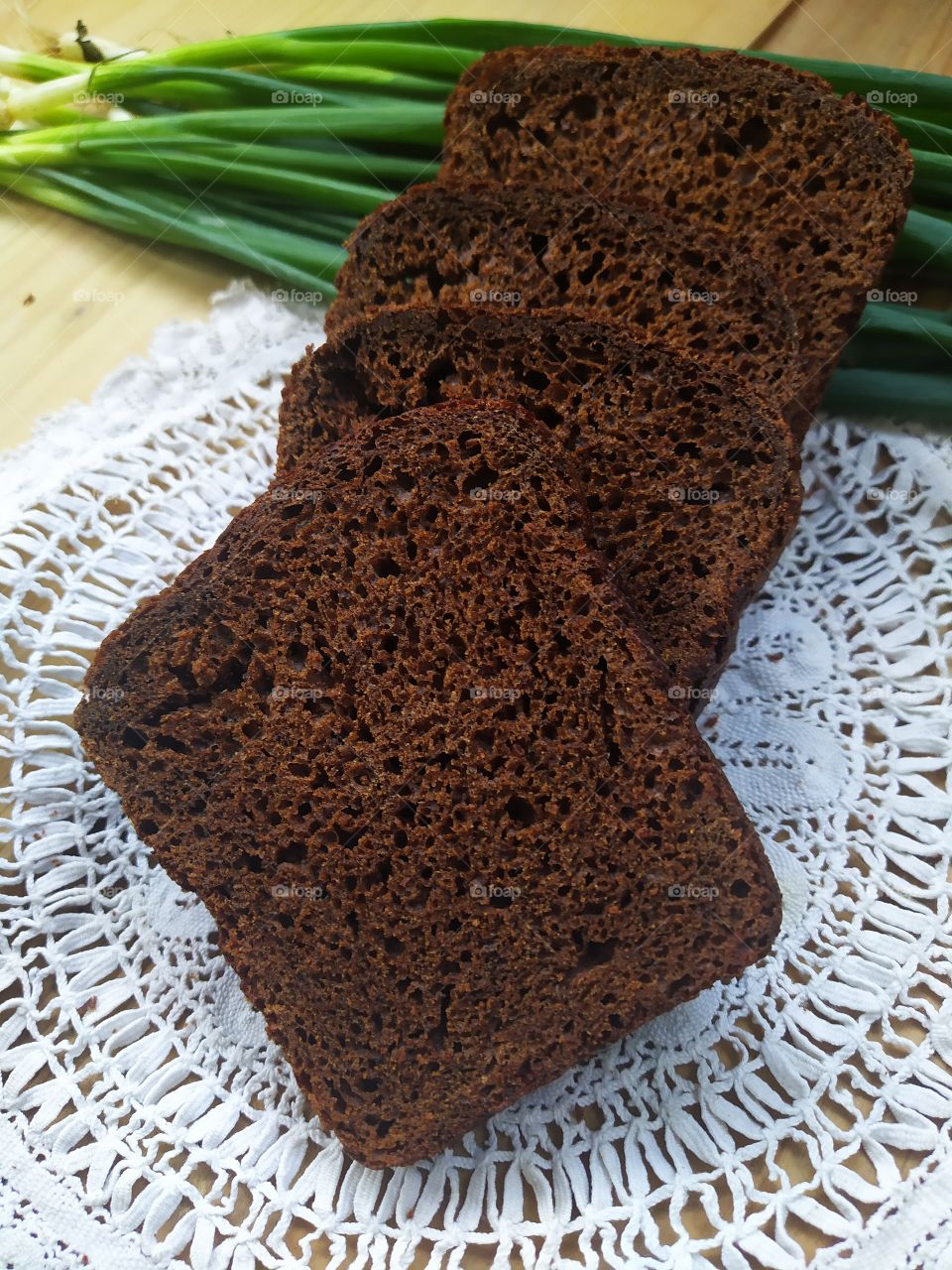 "black" bread and onions ...