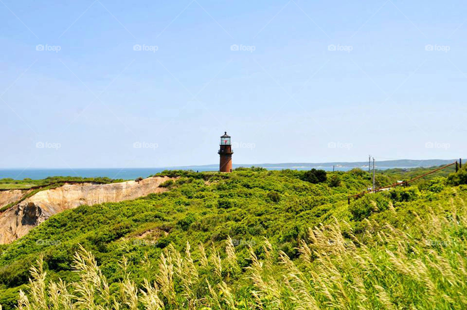 Martha's Vineyard lighthouse. lighthouse on Martha's Vineyard