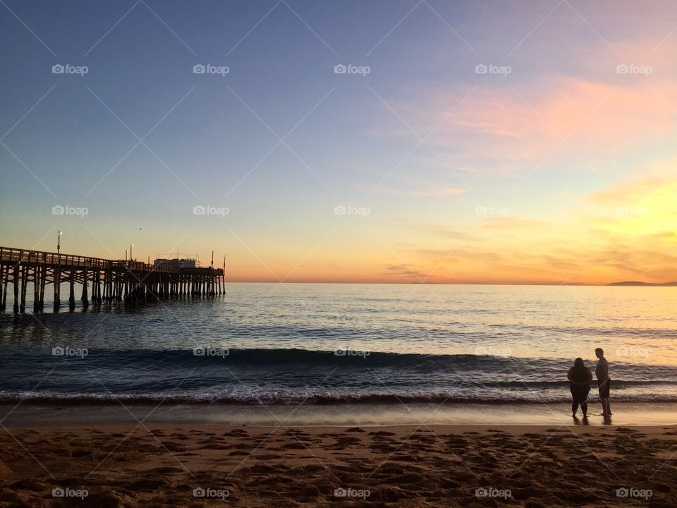 Sunset and the pier