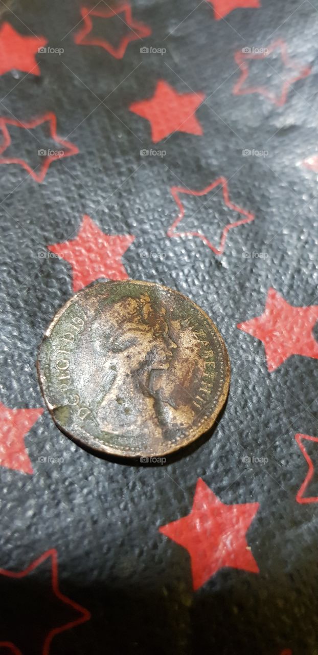75 years old coin of Elizabeth