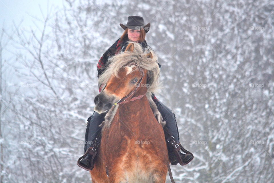 Girl on a beautiful horse