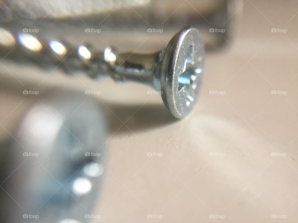 Close-up of metal screw