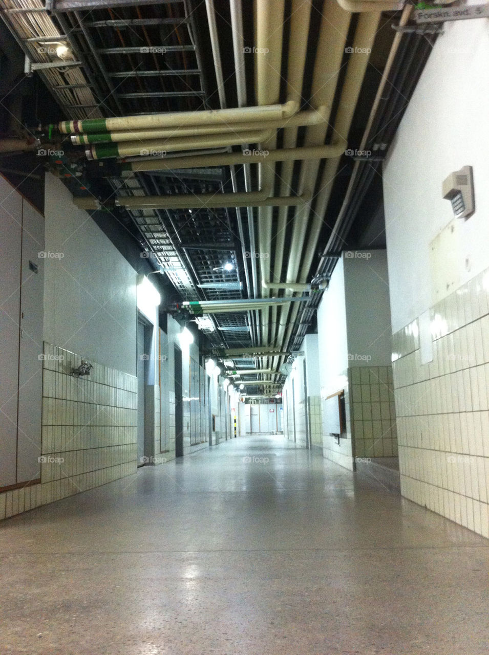 empty hallway basement by hallis