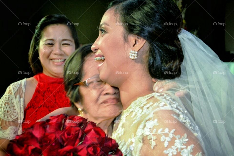 Bride and mother