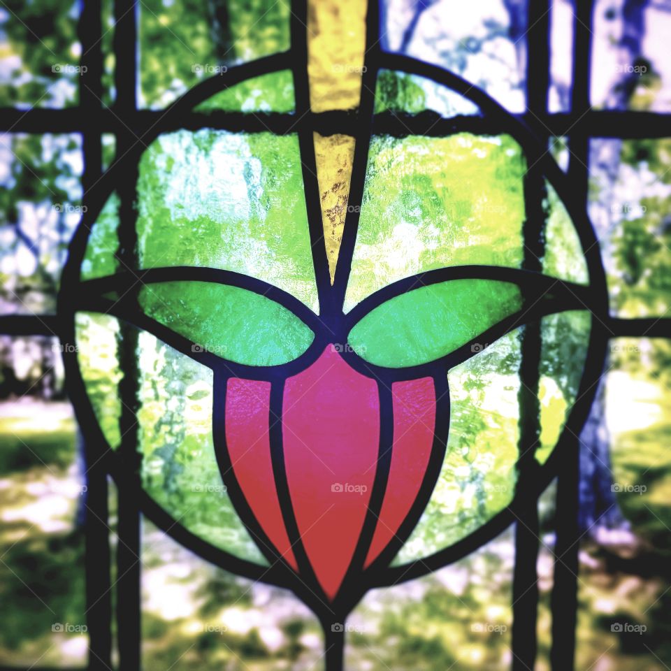 Looking Out A Stained Glass Window