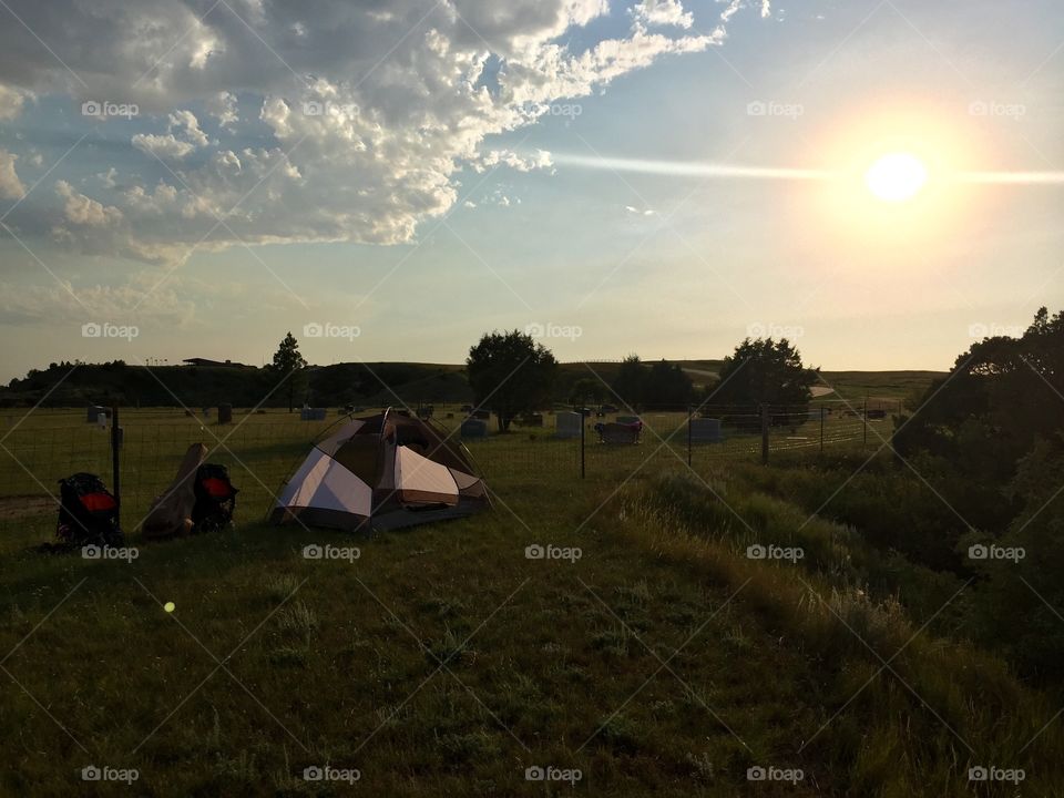 Tent, Landscape, Sunset, Dawn, Evening