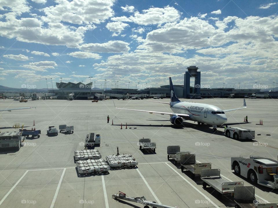 Las Vegas, Nevada airport term. Airport terminal on a sunny autumn day