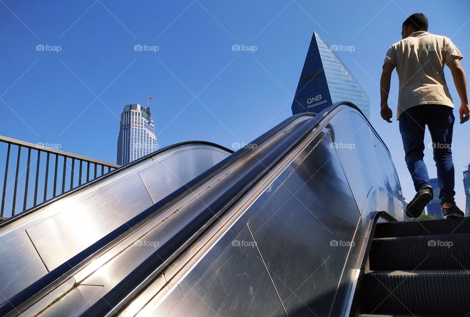 A view from escalator