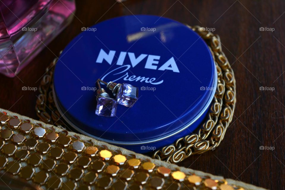 Nivea cream and woman accessories, love product