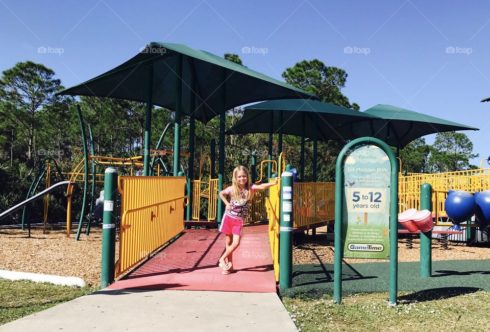 Little girl at park