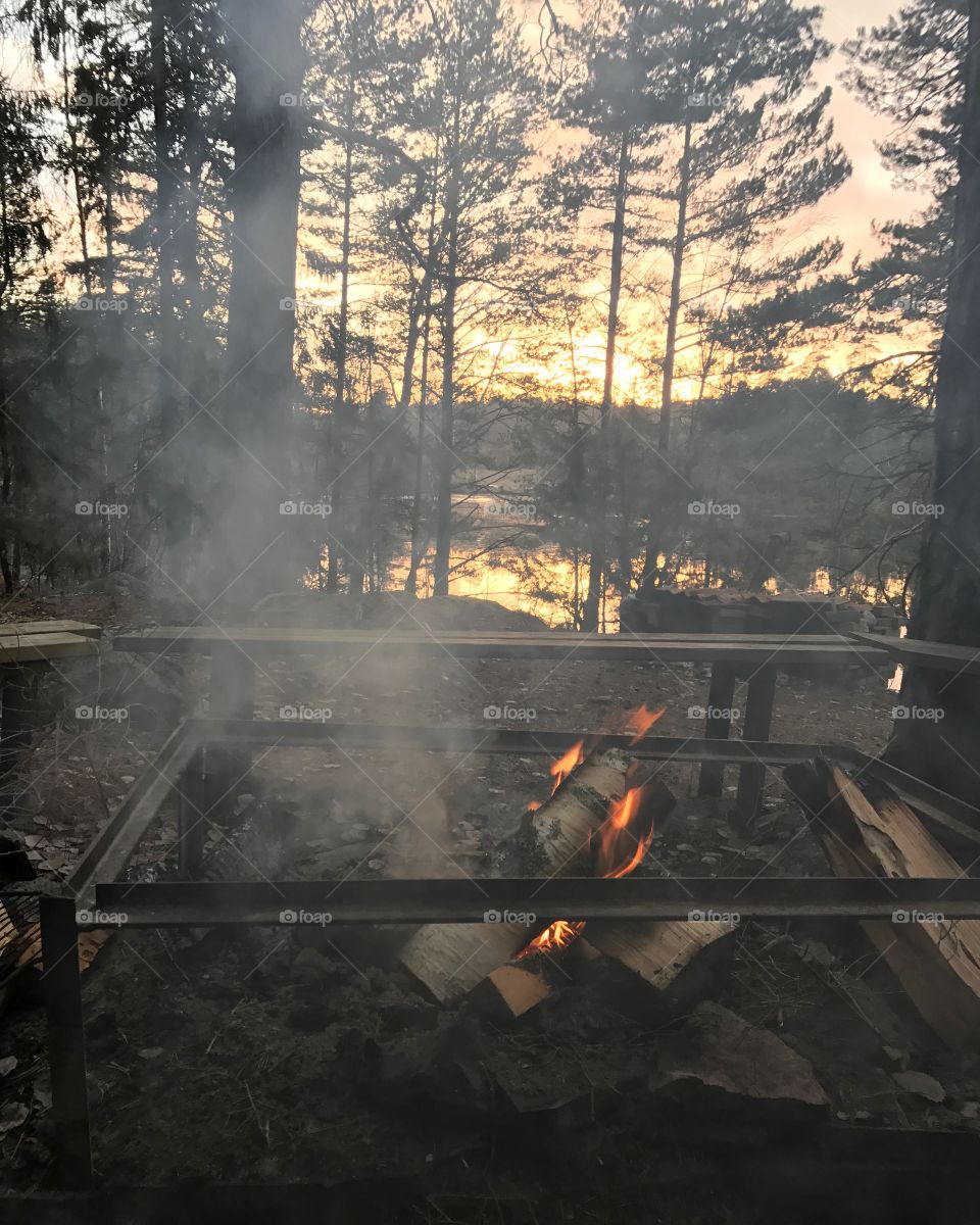Fireplace fire outdoor smoke cozy Wood 