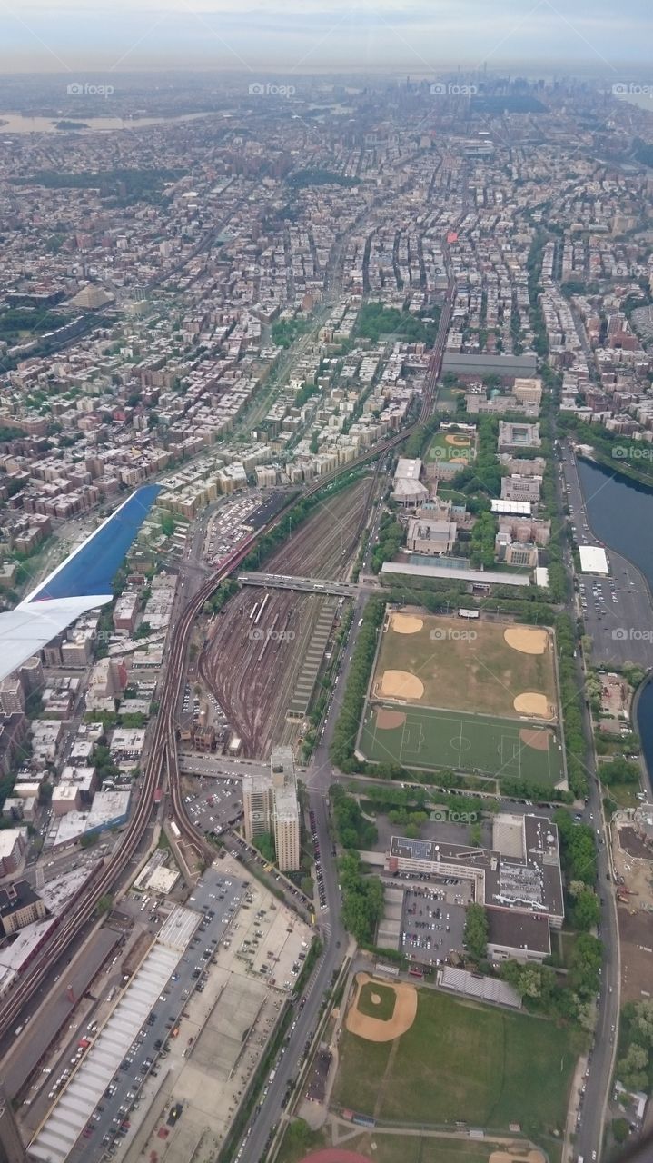 High Above . when the plane was over the bronx 