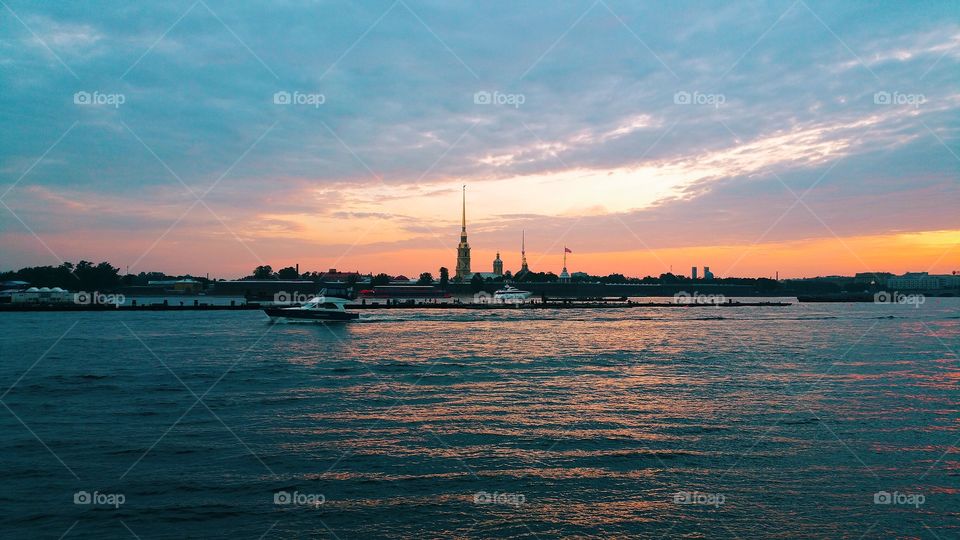 Sunset in Saint Petersburg 