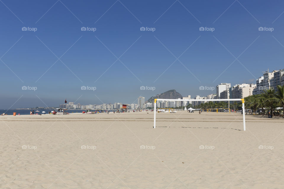 Copacabana beach in Rio de Janeiro Brazil.