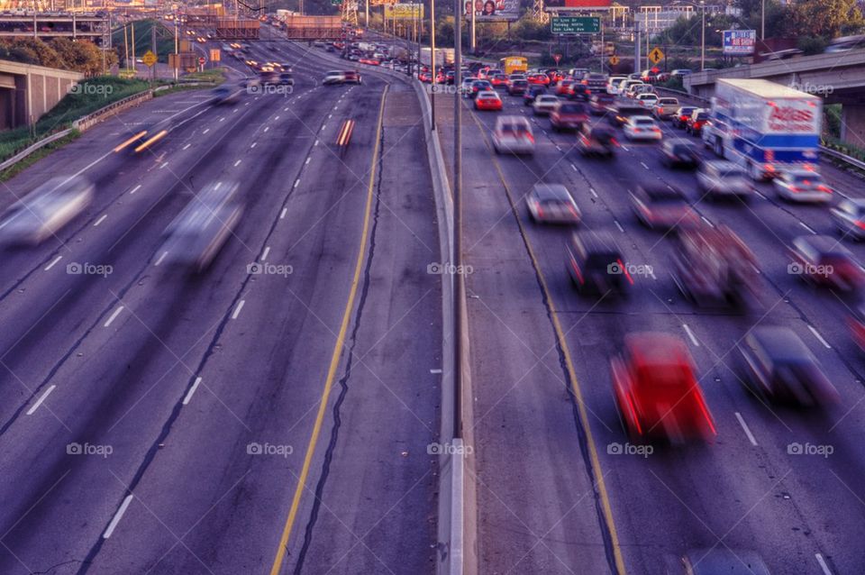 Dallas traffic in motion