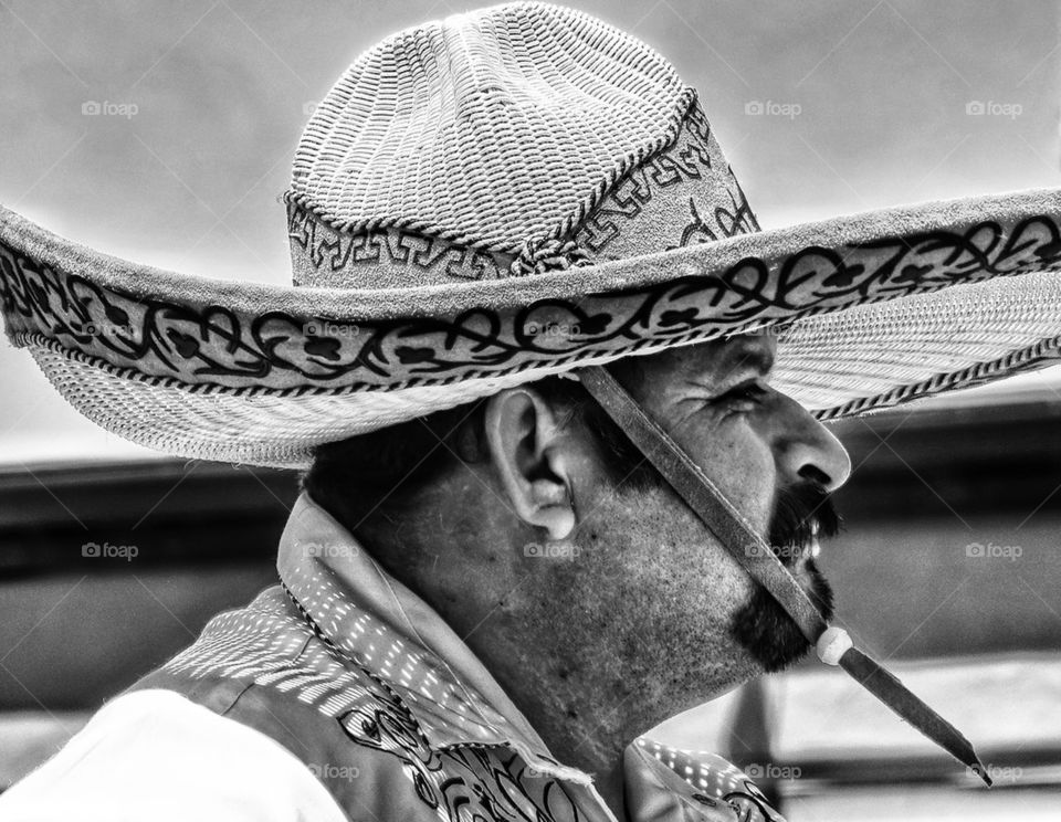 Mexican Cowboy with Sombrero