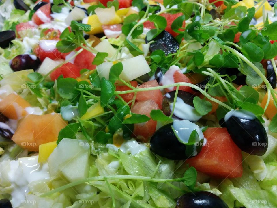 Salat in a plate