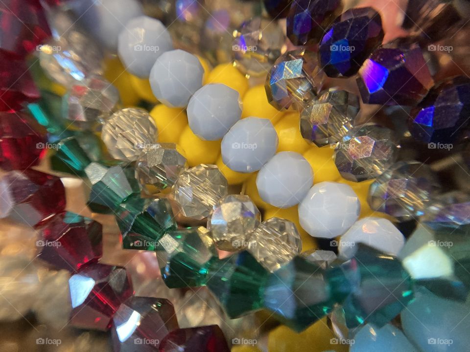 Colored beads in jewelry