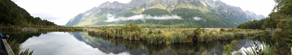 Foggy lake