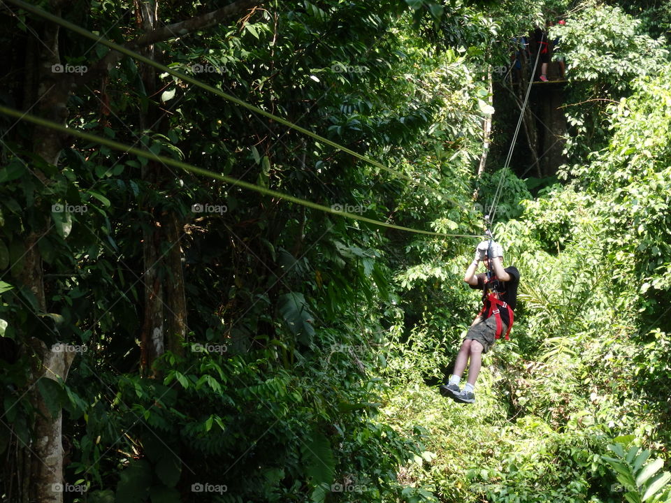 Zip lining in Costa Rica