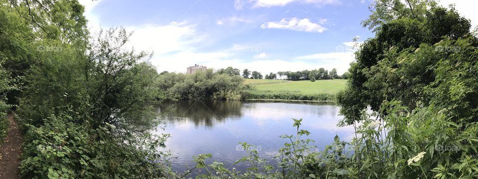Irish river, landscape in County Meath
