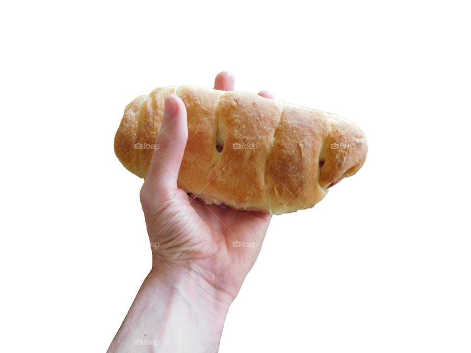 bread in hand