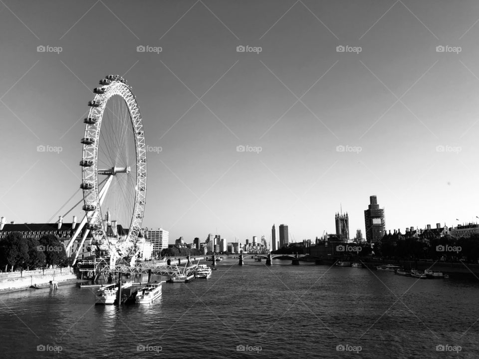 London Eye from the Golden Jubilee Bridges