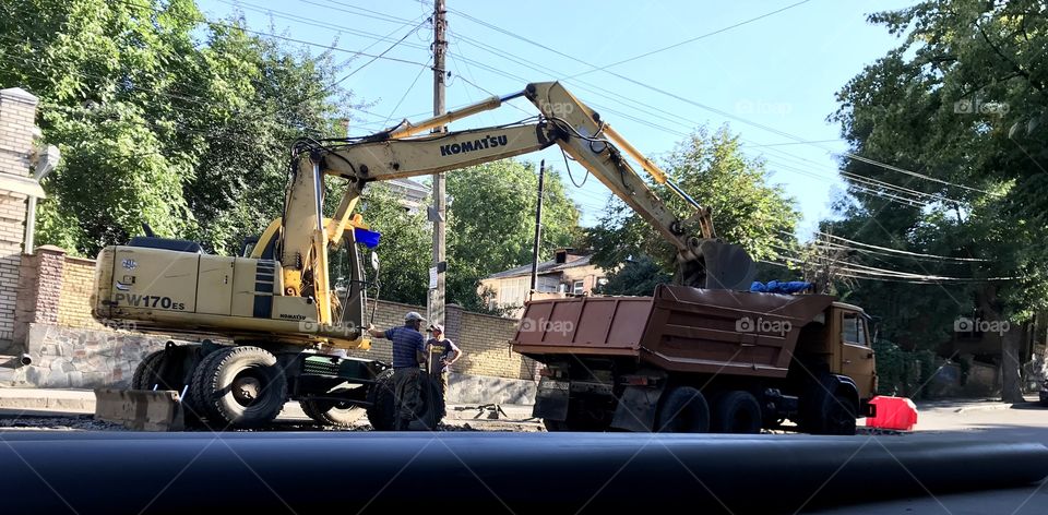 Repair work on the street