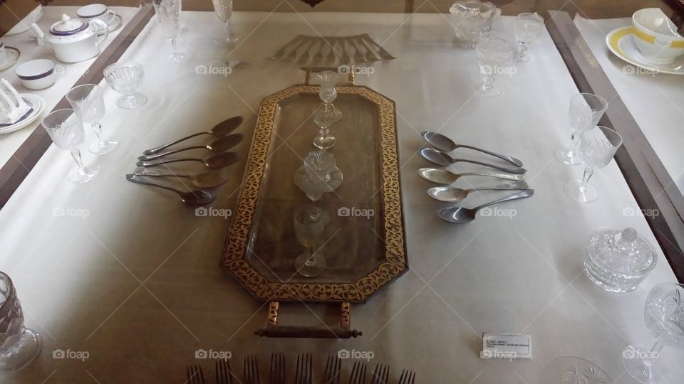beautyfull silver & gold work food sets in chawmohalla palace in hyderabad India