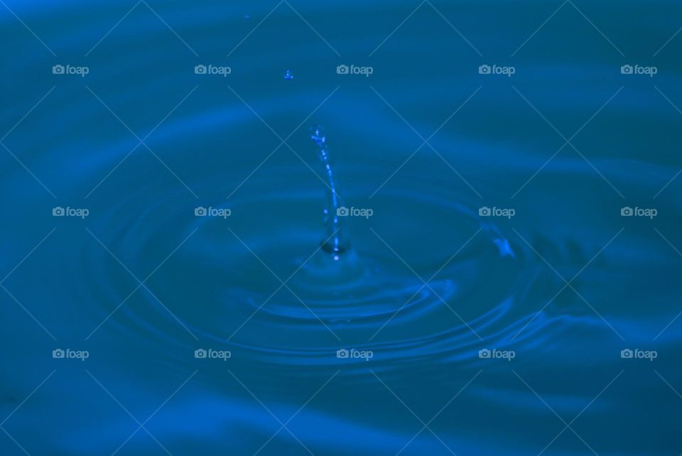 Liquid, blue water ripples